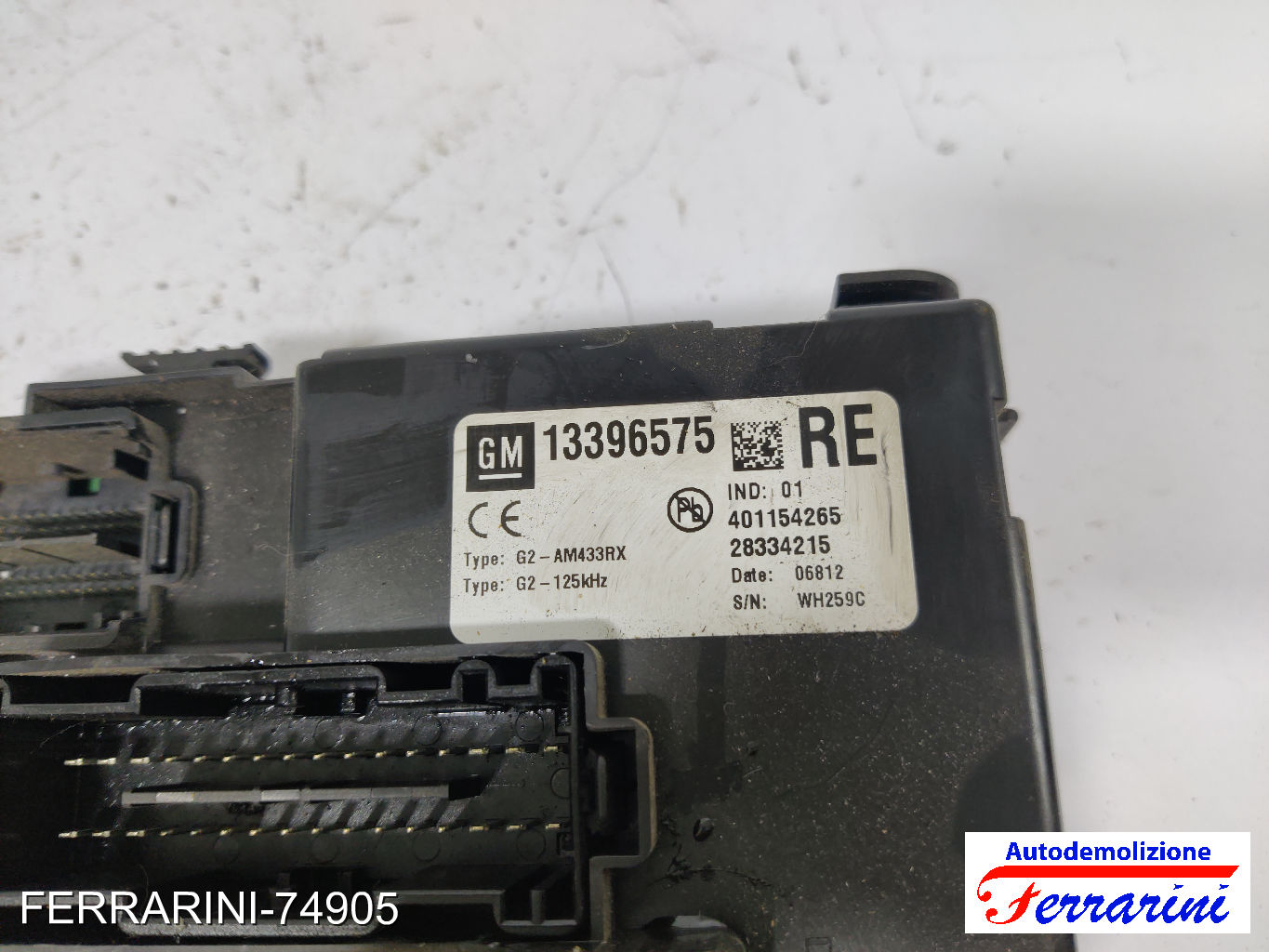Body Computer OPEL MERIVA B S10 1.4 LPG 2011-2017 13396575, 28334215, WH259C 6