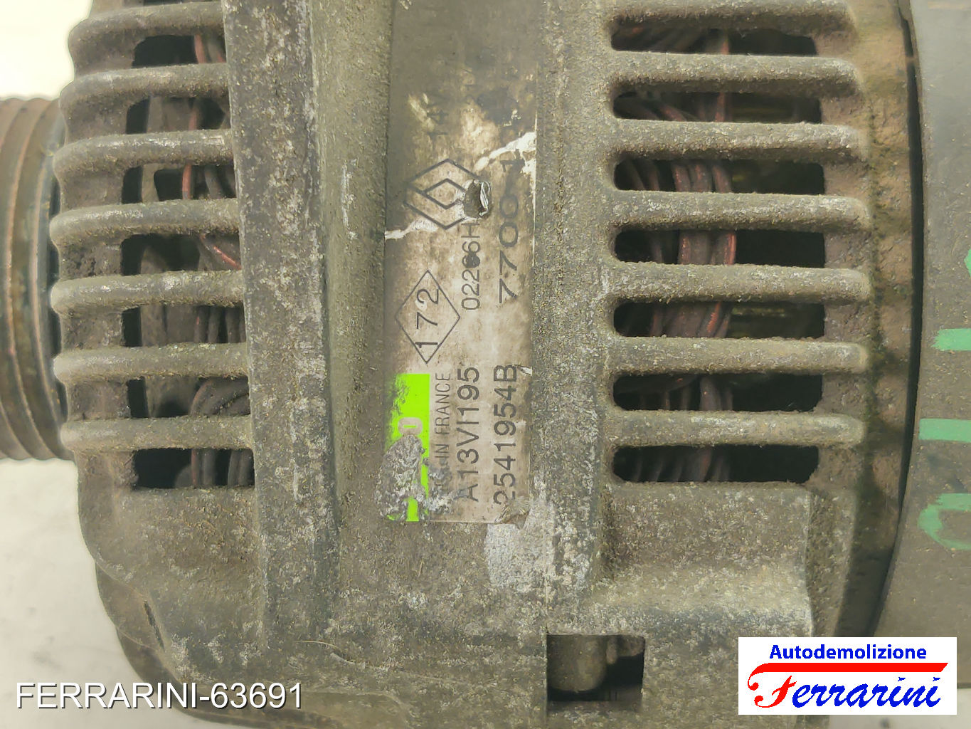 Alternatore RENAULT CLIO 2 BB, CB 1.9 D 1998-2005 7700105539, 7711134267 6