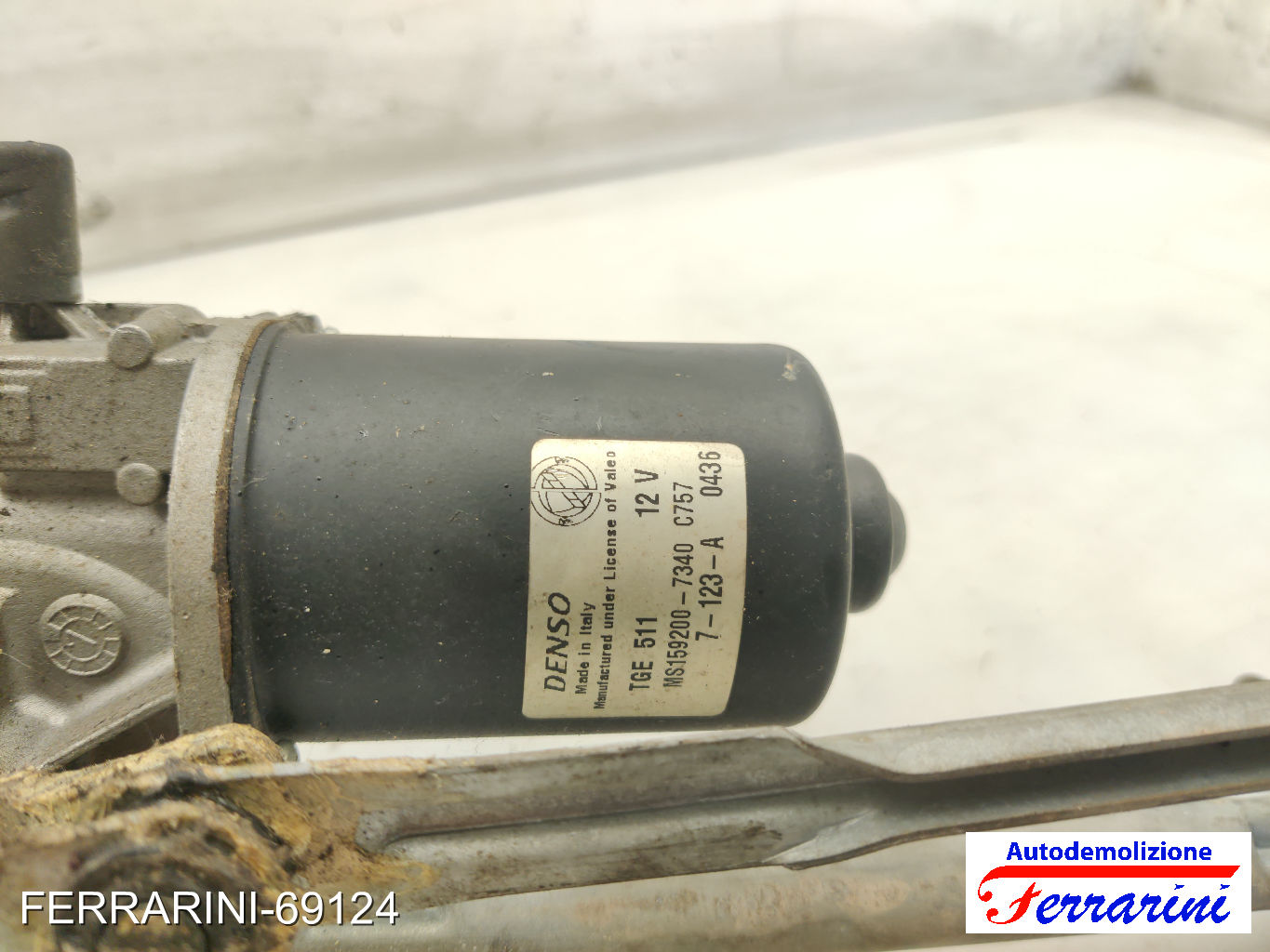 Spazzacqua Motorino Tergicristallo FIAT PUNTO 188 1999-2006 anteriore, frontale