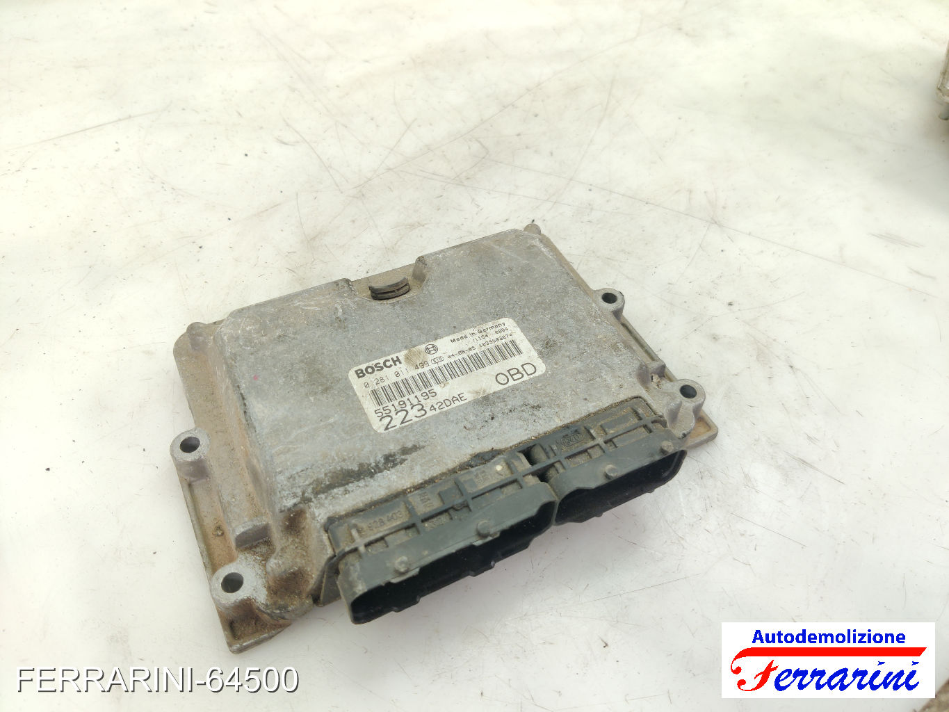 Centralina Motore FIAT DOBLO 119, 223 1.9 JTD 2003-2010 55191195, 0281011499