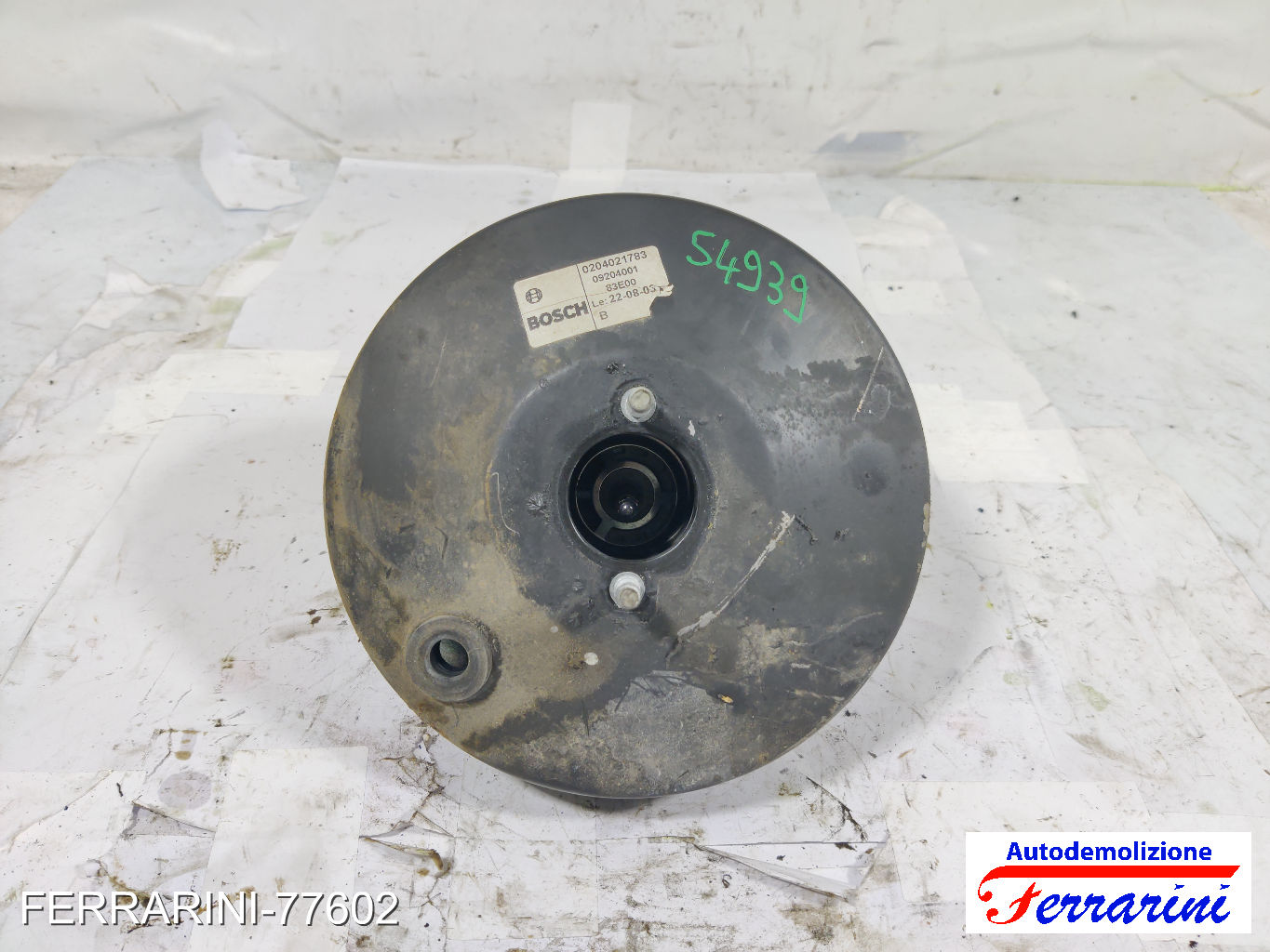 Servofreno OPEL AGILA A H00 1.0 2003-2007 09204001, 0204021783, 5130083E00
