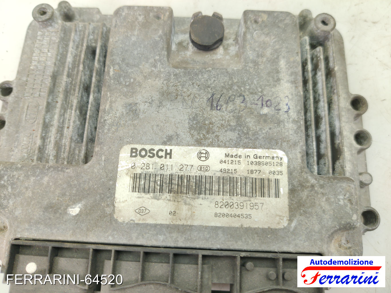 Centralina Motore RENAULT MASTER PRO FH DCI 160 2004-2010 8200391957, 041215 7