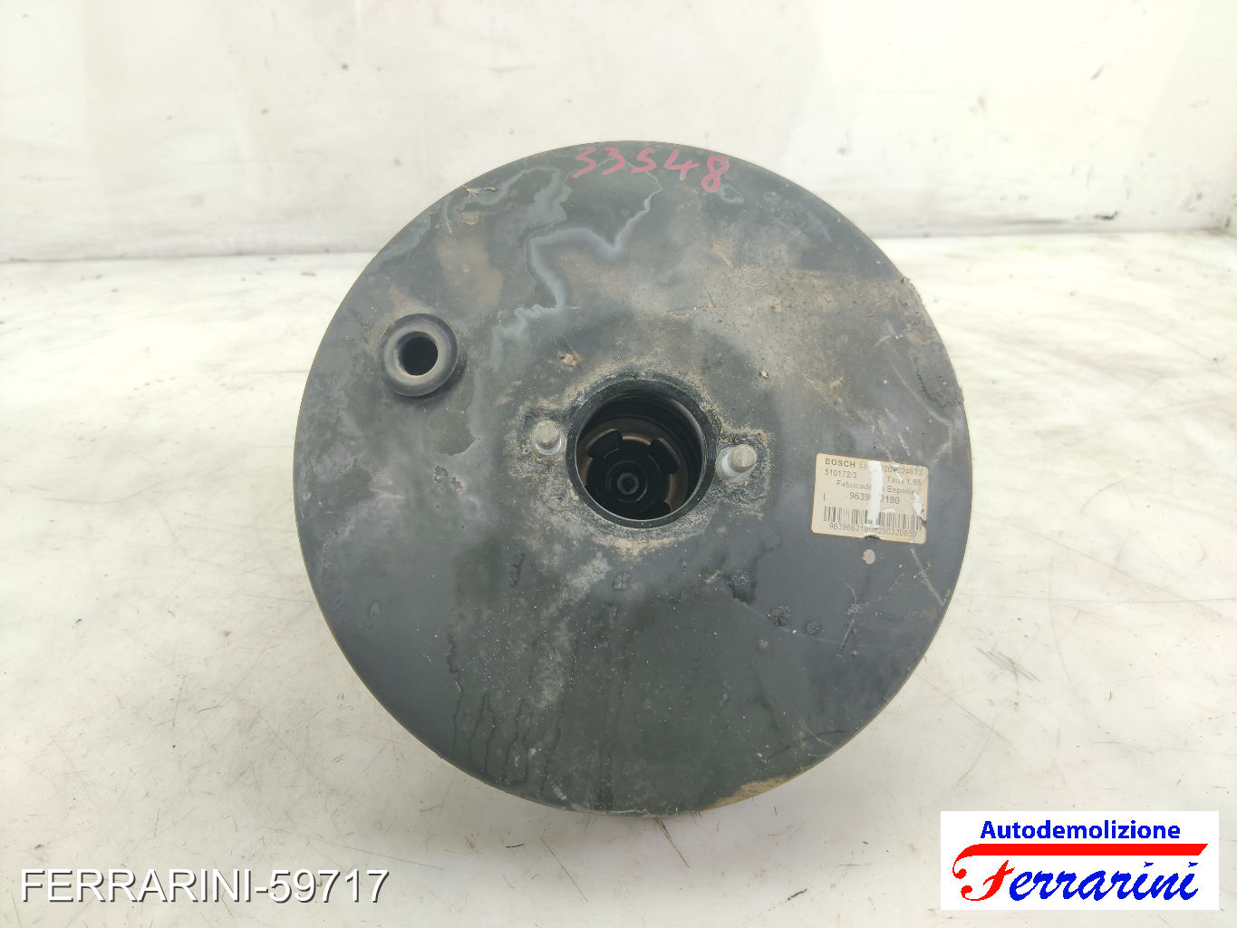 Servofreno PEUGEOT 307 3A/C 1.6 HDI 2005-2009 9639662180, 0204024613, 4535L7 7