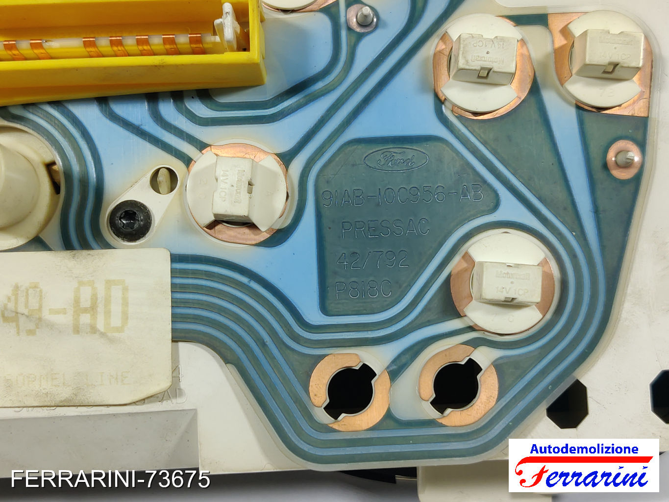 Quadro Contachilometri FORD ESCORT 5 AAL, ABL 1.3 1990-1995 91AB10849AD, P818C