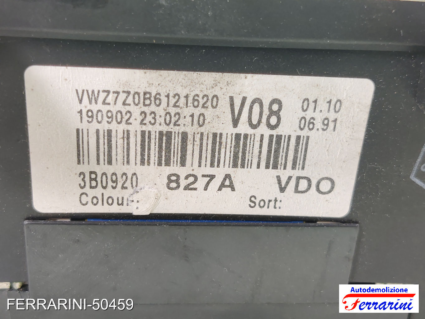 Quadro Contachilometri VW PASSAT 3B3 1.9 TDI 2000-2005 VWZ7Z0B6121620