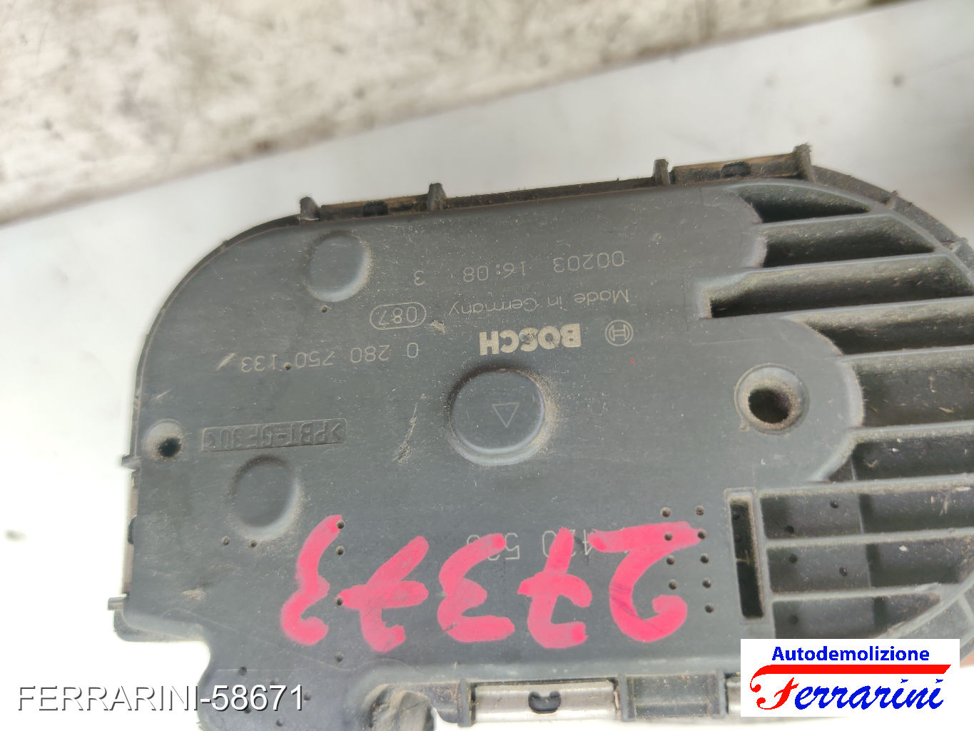 Corpo Farfallato OPEL CORSA D S07 1.2 LPG 2006-2014 24420536, 00203, 0280750133