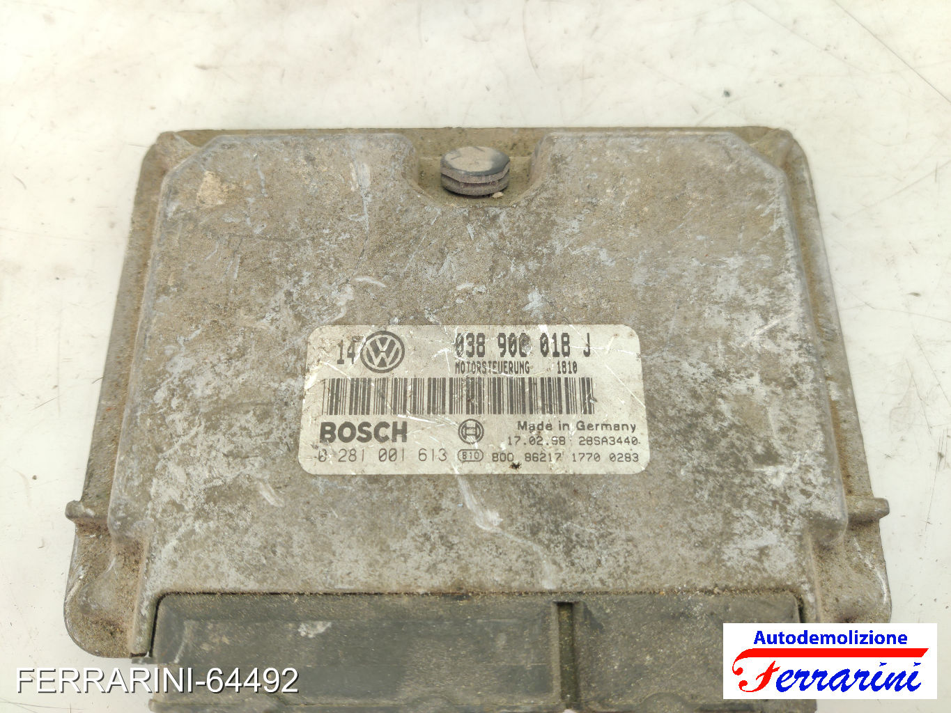 Centralina Motore VW GOLF 4 1J1 1.9 TDI 1997-2004 038906018J, 038900018J