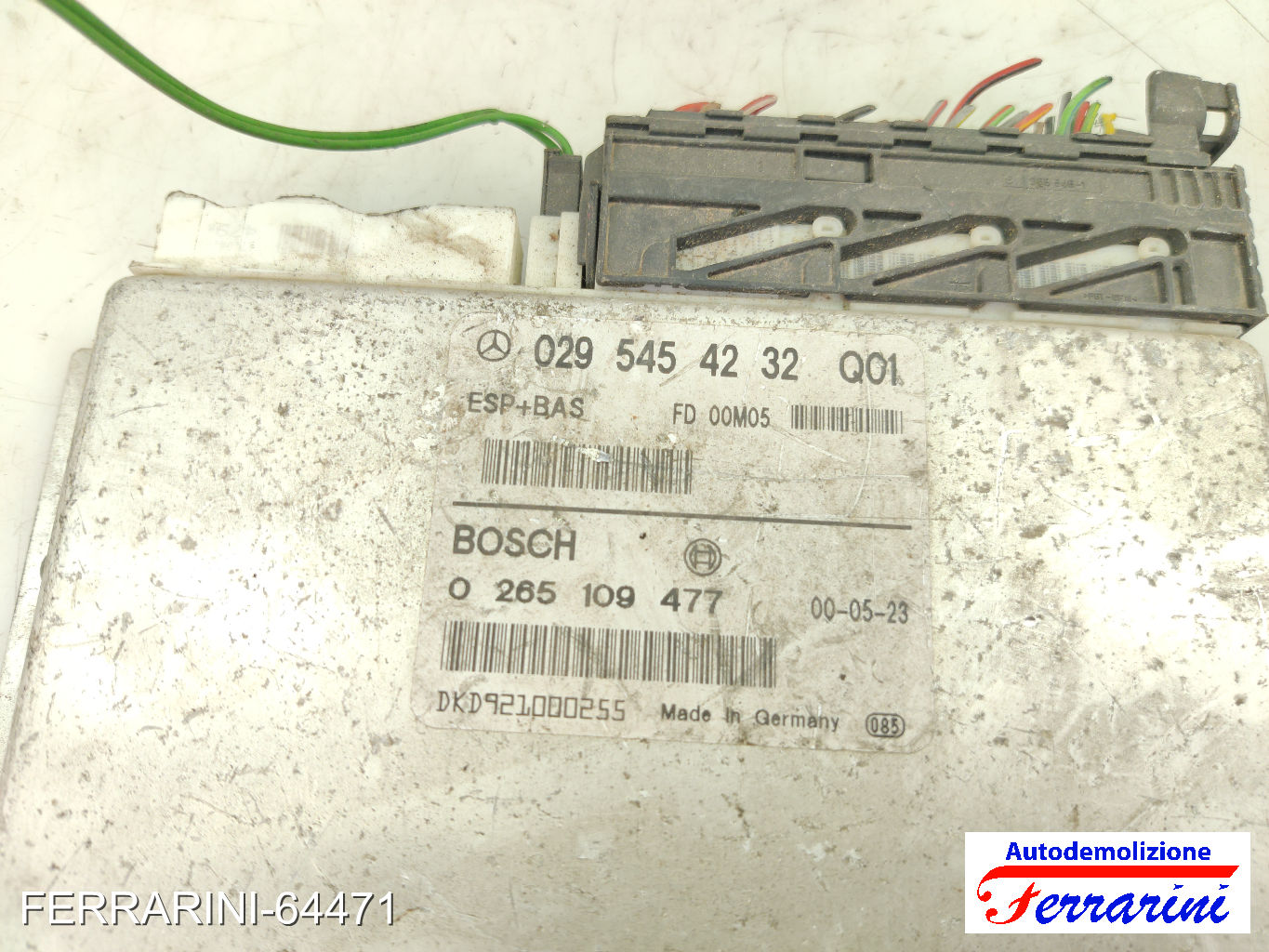 Centralina Esp MERCEDES CLASSE A W168 A 170 CDI 1998-2001 0295454232 7