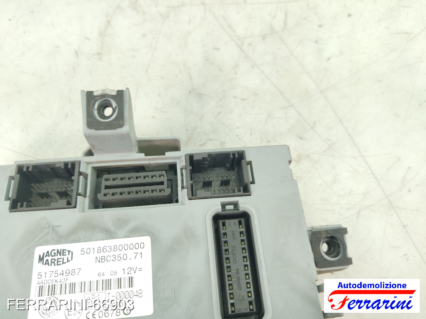 Body Computer FIAT IDEA 350 1.3 D MULTIJET 2004-2012 51754987, 501863800000