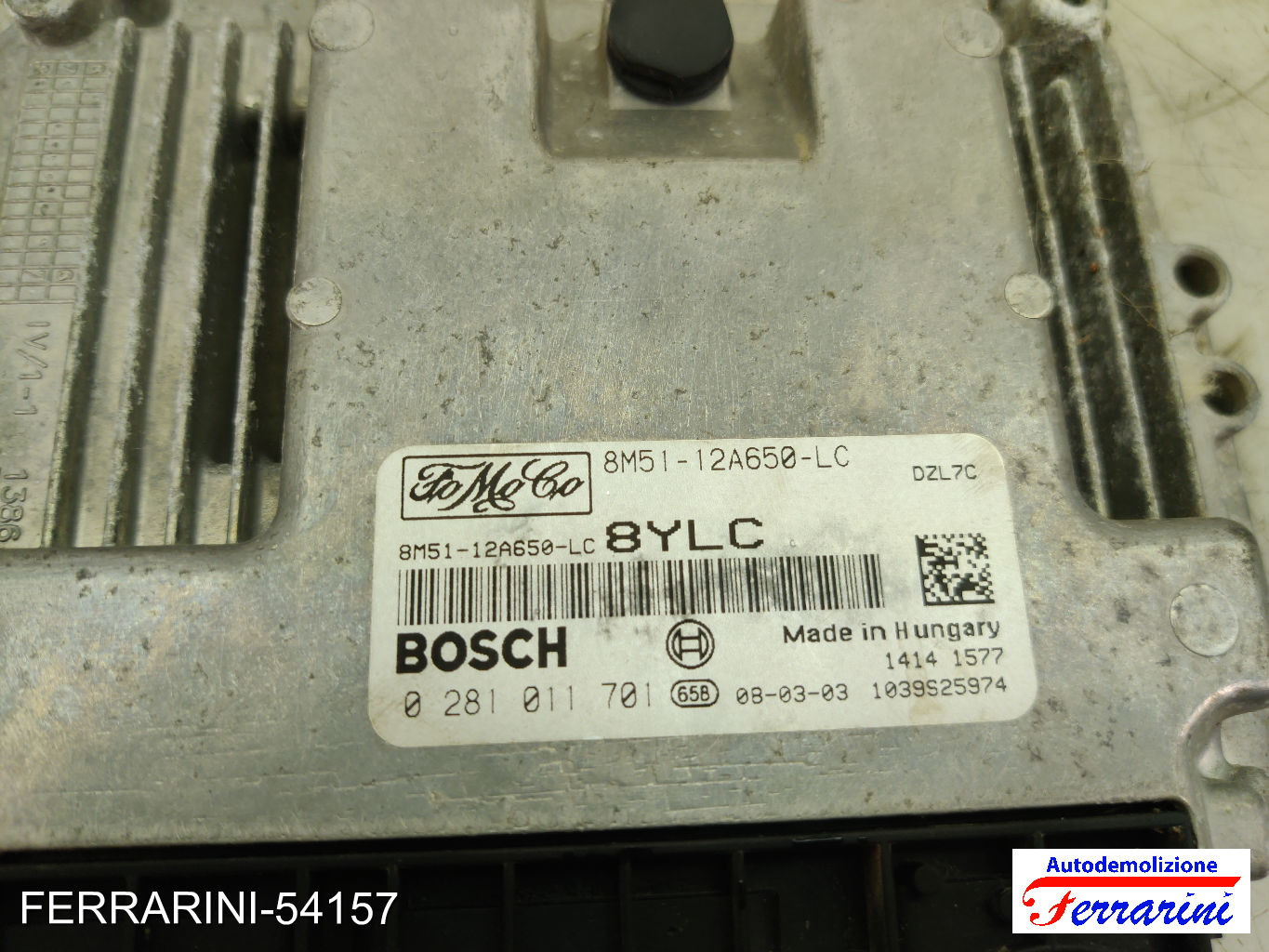 Centralina Motore FORD C-MAX DM2 1.6 TDCI 2007-2010 8M5112A650, 0281011701, 8YLC 7