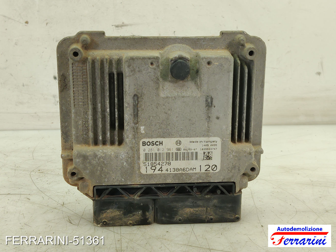 Centralina Motore FIAT CROMA 194 1.9 D MULTIJET 2005-2011 51854278, 4138A6DAM