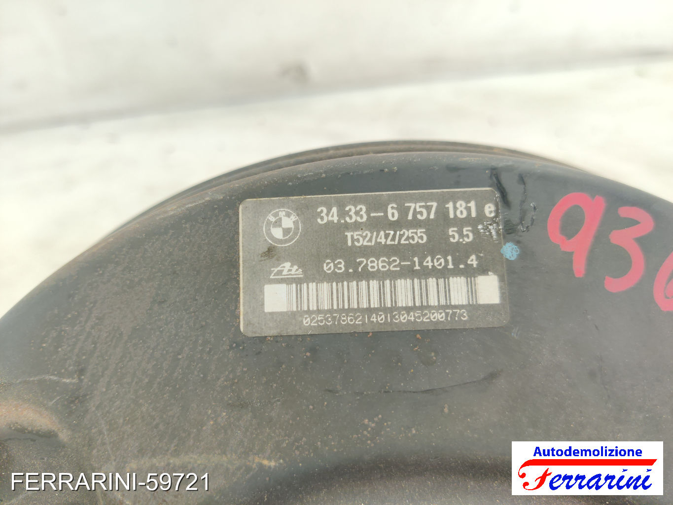 Servofreno MINI - R50, R53 COOPER 2001-2006 34336779679, 34336757181 6