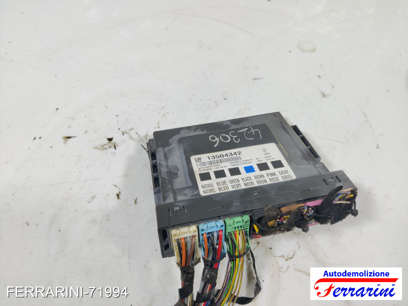 Body Computer OPEL INSIGNIA A G09 2.0 CDTI 2008-2017 13504342, CHFOOHJ00551 6