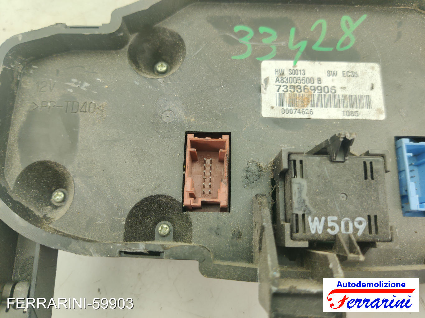 automatico bizona Tastiera Clima FIAT PANDA 169 2003-2012 anteriore, frontale 6